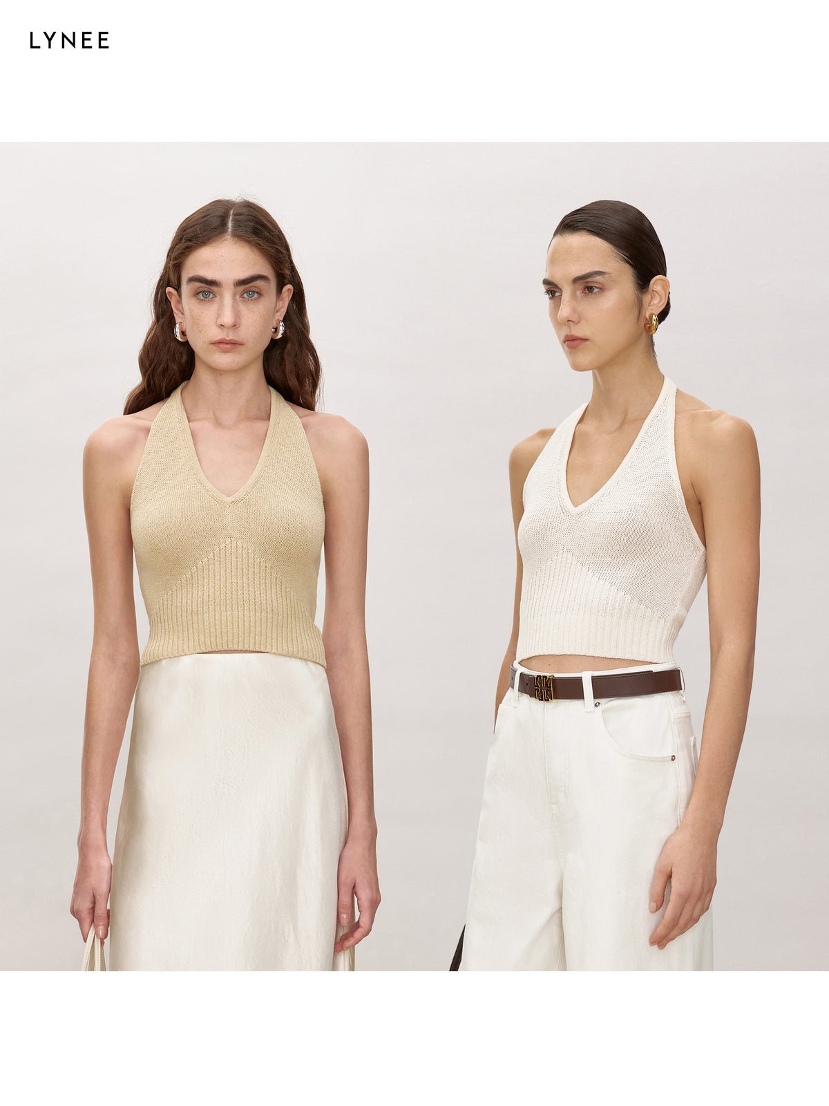 Tiitaa.com × Tiitaa: Linen Neck Undershirt(Check Below Same Price With Tmall） runway look in White