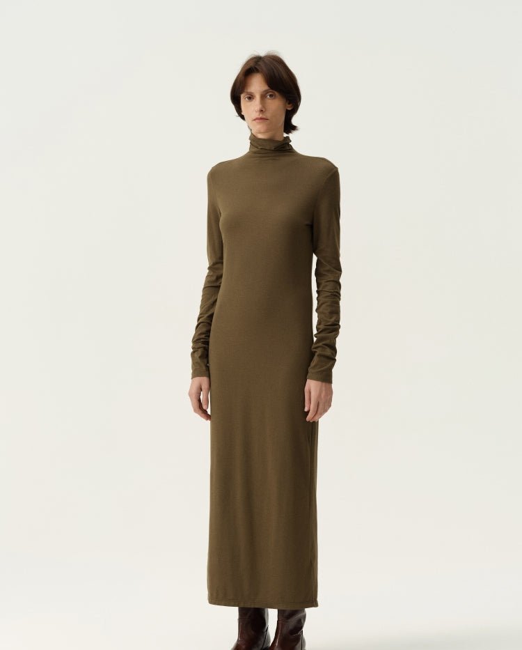 Tiitaa.com × Tiitaa: High Neck Dress(Check Below Same Price With Tmall） runway look in Brown