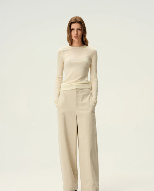 Tiitaa.com × Tiitaa: Sickle Cut Straight Leg Pants(Check Below Same Price With Tmall） runway look in Linen
