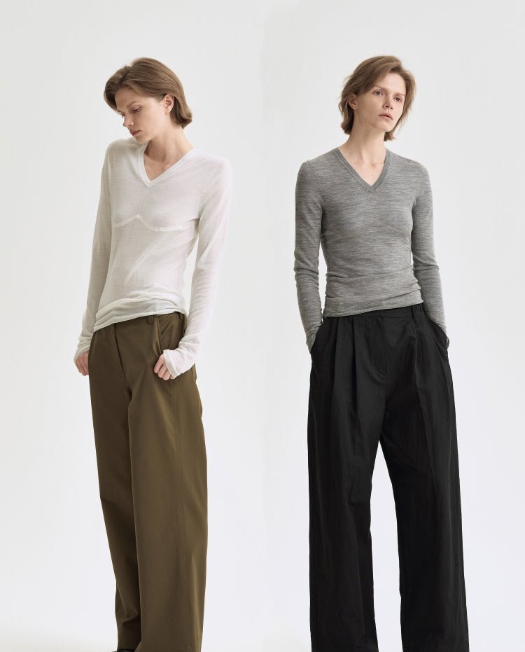 Tiitaa.com × Tiitaa: Wool Knit Shirt(Check Below Same Price With Tmall） runway look in Black