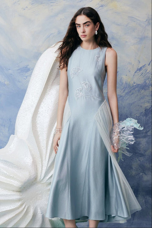 Tiitaa.com × Tiitaa: Beaded Round Neck Insert Dress(Check Below Same Price With Tmall） runway look in 0 - 2