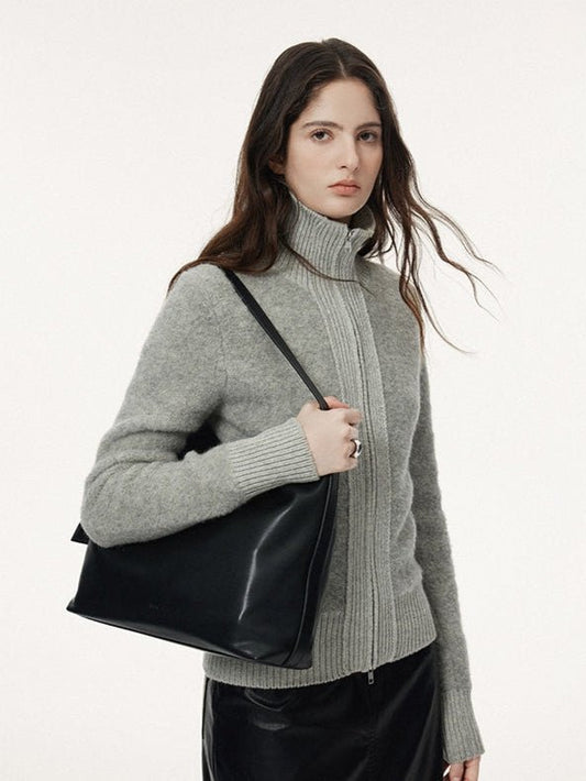 Tiitaa.com × Tiitaa: Short Pile Alpaca Wool Sweater(Check Below Same Price With Tmall） runway look in Gray
