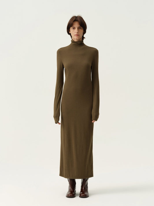 Tiitaa.com × Tiitaa: High Neck Dress(Check Below Same Price With Tmall） runway look in Brown