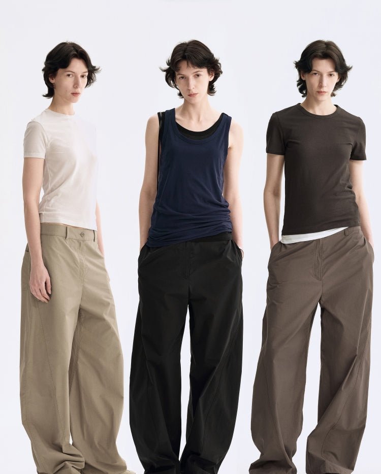 Tiitaa.com × Tiitaa: Ultra - light Sports Material Casual Pants(Check Below Same Price With Tmall） runway look in Black