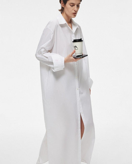 Tiitaa.com × Tiitaa: H Version Of The Casual Shirt Dress(Check Below Same Price With Tmall） runway look in White
