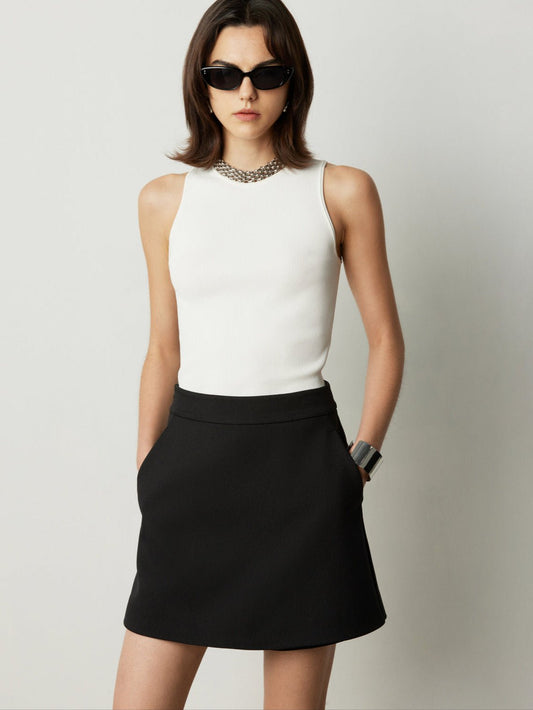 Tiitaa.com × Tiitaa: High - waisted A - line Culottes(Check Below Same Price With Tmall） runway look in Black