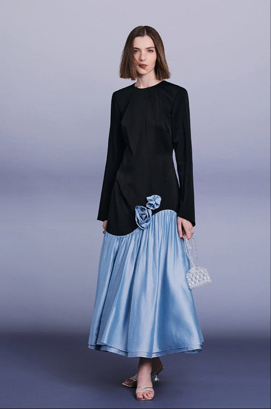 Tiitaa.com × Tiitaa: Artistic Floral Color Clash Dress (Check Below Same Price With Tmall） runway look in 0 - 2