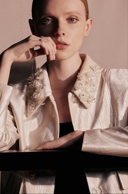 Tiitaa.com × Tiitaa: Silicone Beaded Lapel Jacket(Check Below Same Price With Tmall） runway look in 6 - 8