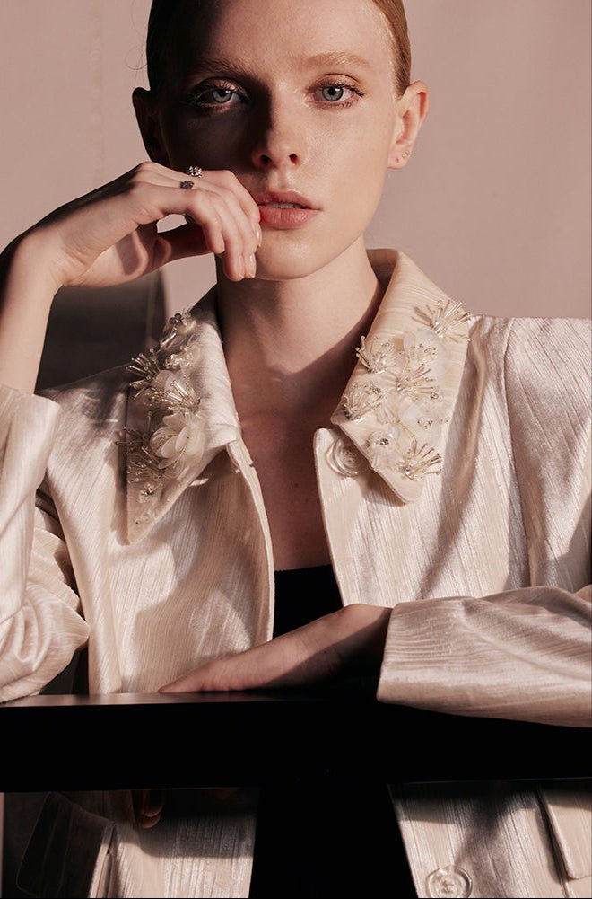 Tiitaa.com × Tiitaa: Silicone Beaded Lapel Jacket(Check Below Same Price With Tmall） runway look in 6 - 8