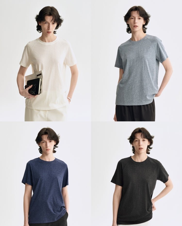 Tiitaa.com × Tiitaa: Tencel Short Sleeve T-shirt (Check Below Same Price With Tmall） runway look in Dark Navy