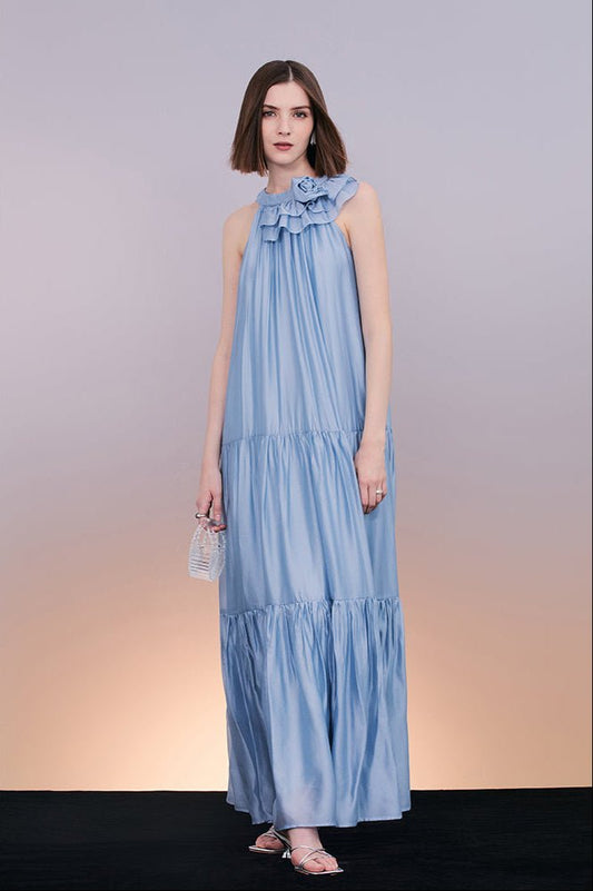 Tiitaa.com × Tiitaa: Soft Medieval Flower Neck Dress(Check Below Same Price With Tmall） runway look in 4