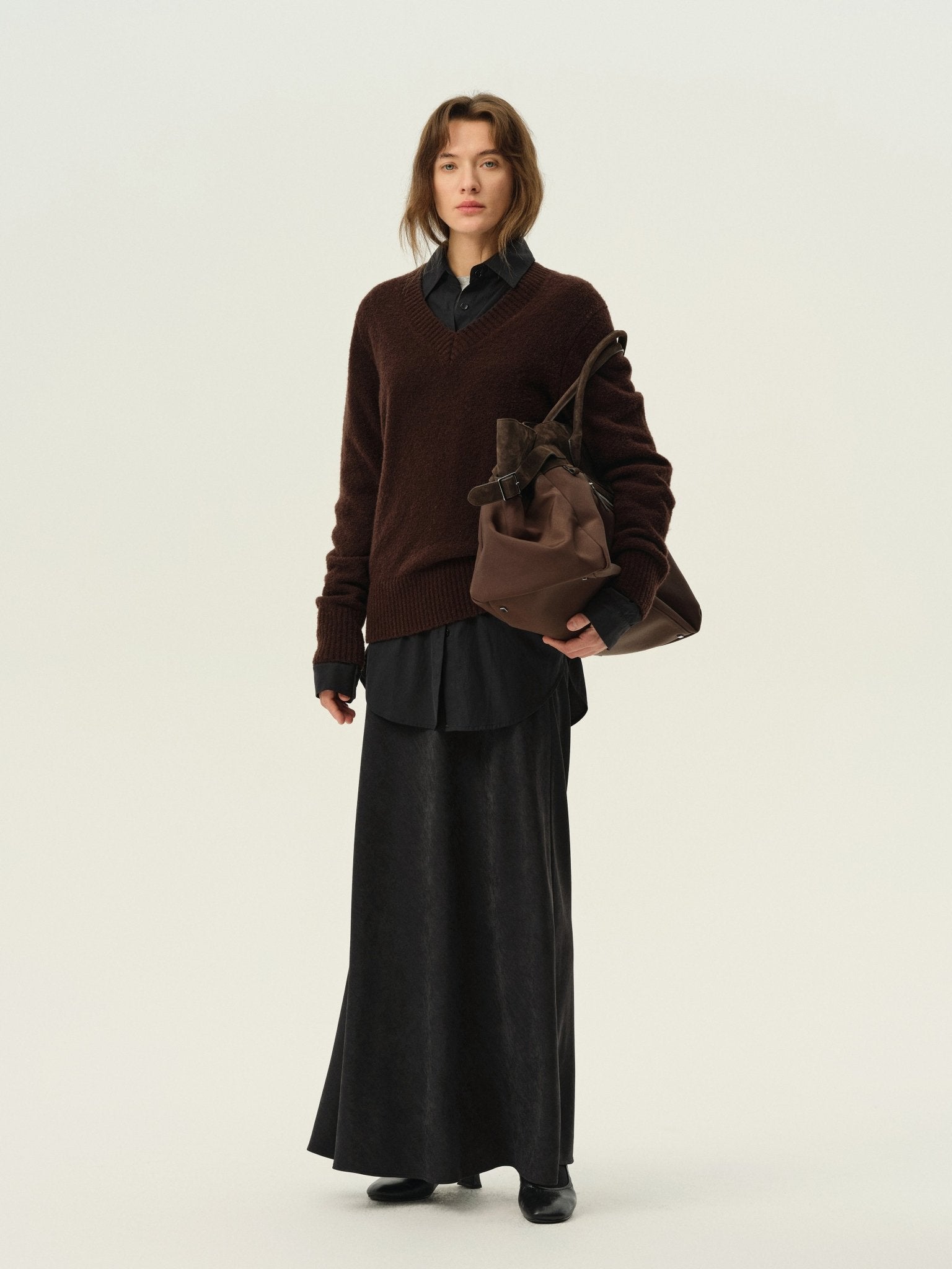 Tiitaa.com × Tiitaa: A - line Half - body Skirt(Check Below Same Price With Tmall） runway look in Black