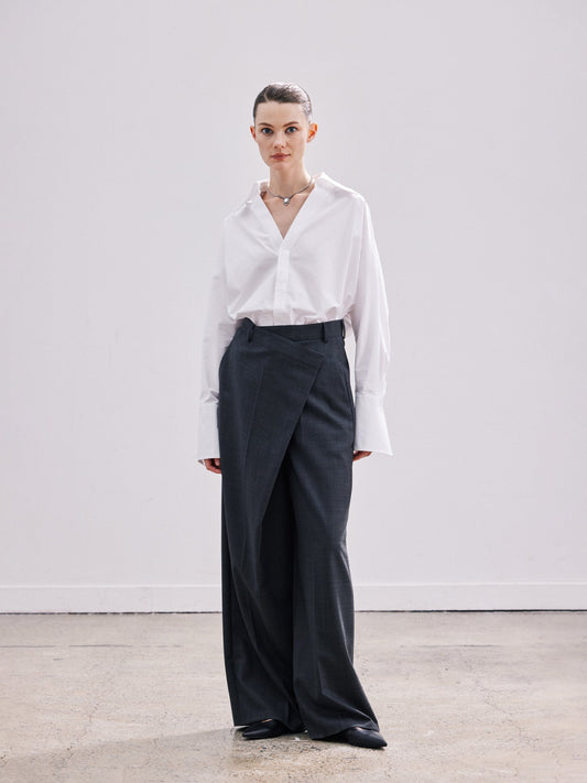 Tiitaa.com × Tiitaa: V - neck Cotton Shirt(Check Below Same Price With Taobao） runway look in 4