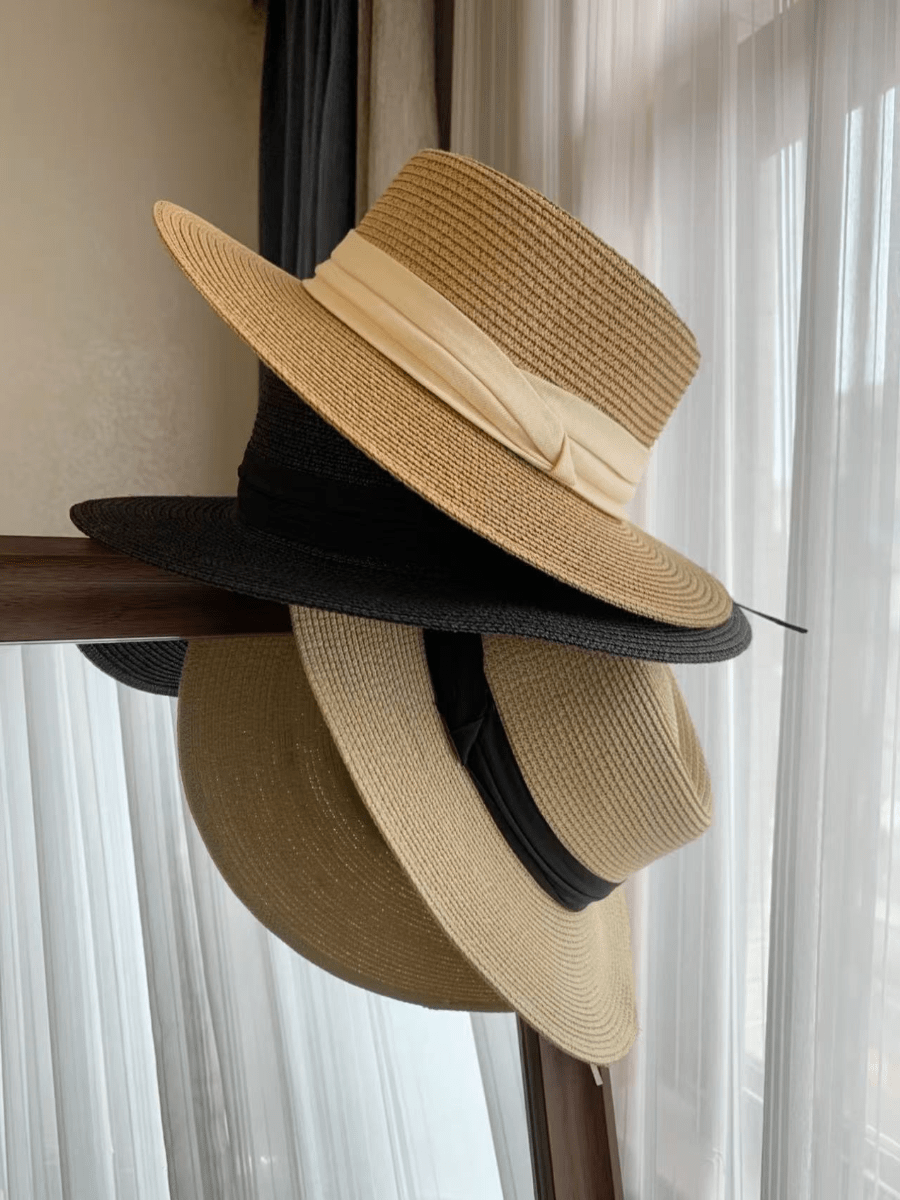 Tiitaa.com × Tiitaa: Webbing British Style Straw Hat runway look in Khaki Webbing