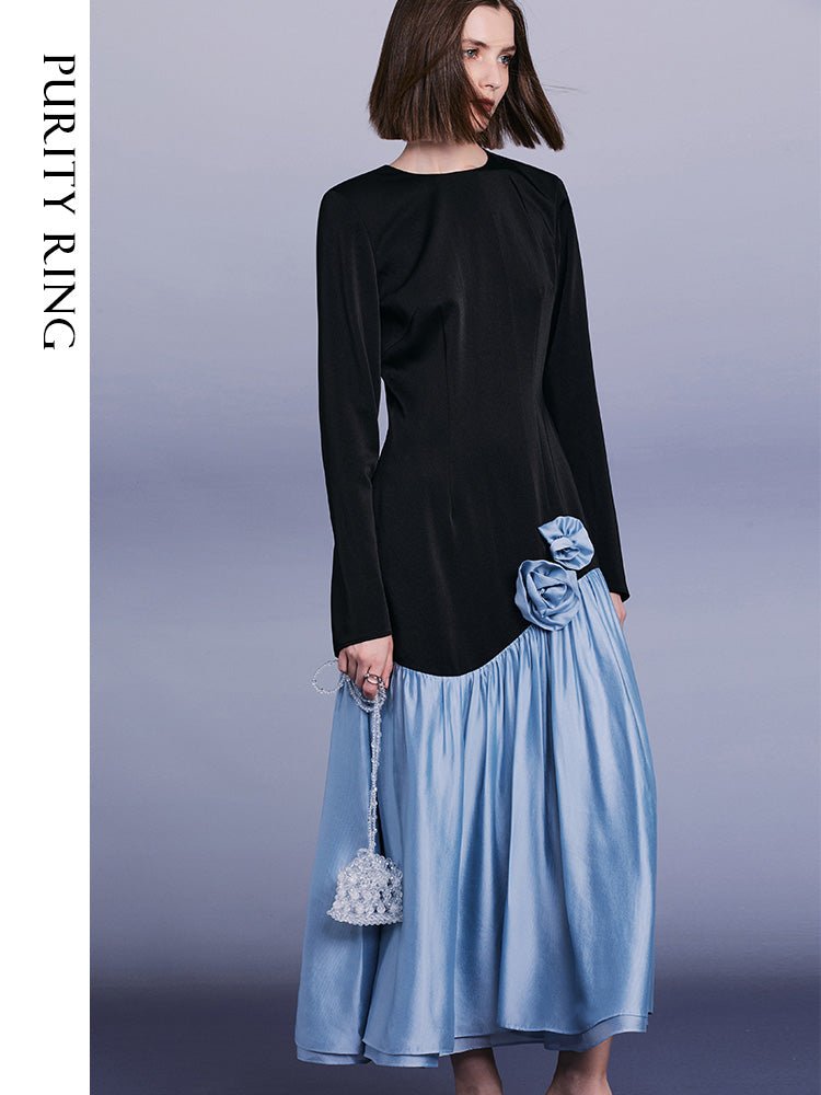 Tiitaa.com × Tiitaa: Artistic Floral Color Clash Dress (Check Below Same Price With Tmall） runway look in 0 - 2