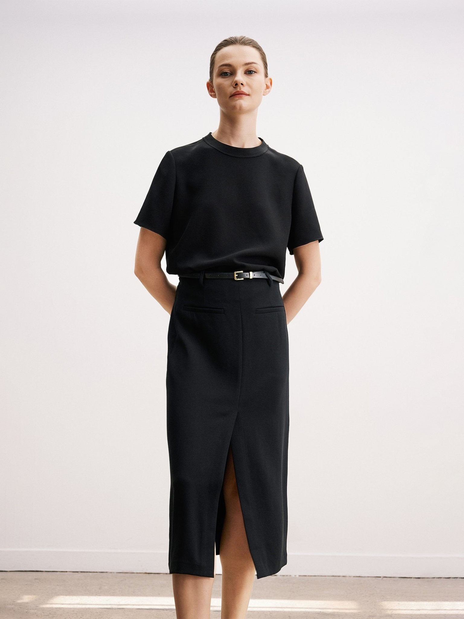 Tiitaa.com × Tiitaa: Round Neck Raw Edge Short Sleeve(Check Below Same Price With Taobao） runway look in 6 - 8