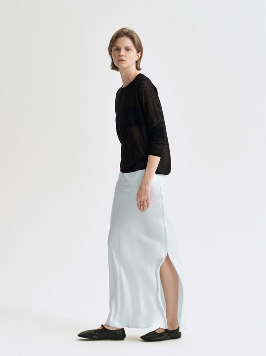 Tiitaa.com × Tiitaa: Mermaid Tail Side Split Halter Skirt(Check Below Same Price With Tmall） runway look in Sky blue
