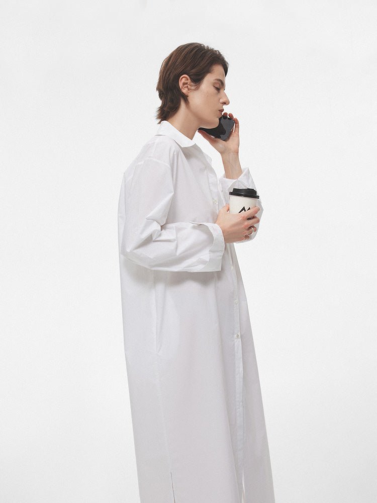 Tiitaa.com × Tiitaa: H Version Of The Casual Shirt Dress(Check Below Same Price With Tmall） runway look in White