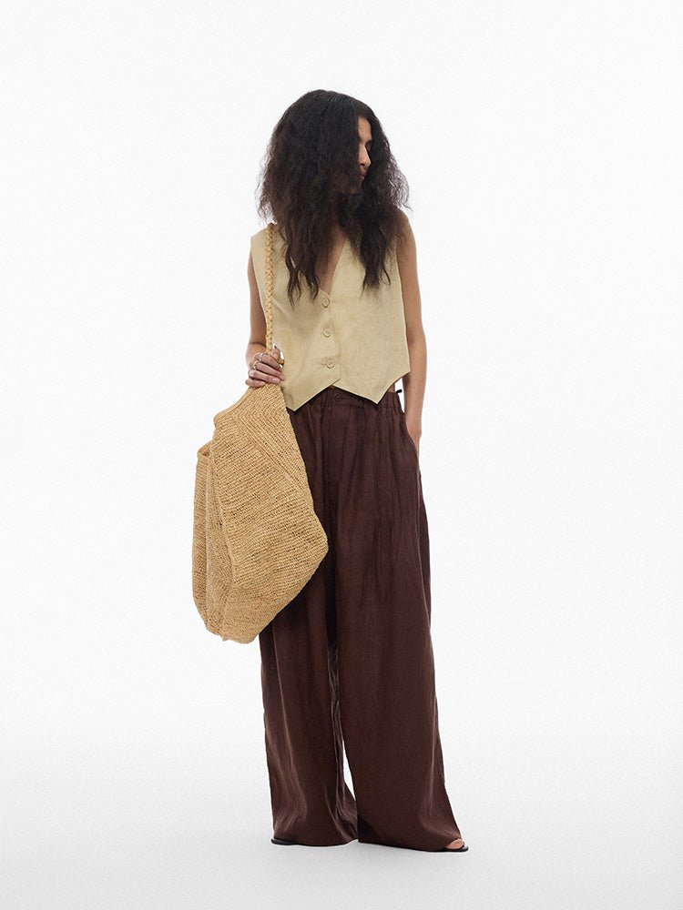 Tiitaa.com × Tiitaa: Linen Suit Vest(Check Below Same Price With Tmall） runway look in Khaki