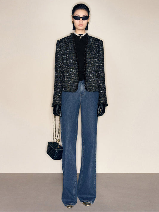 Tiitaa.com × Tiitaa: Cotton High - waisted Wide - leg Jeans(Check Below Same Price With Tmall） runway look in 4