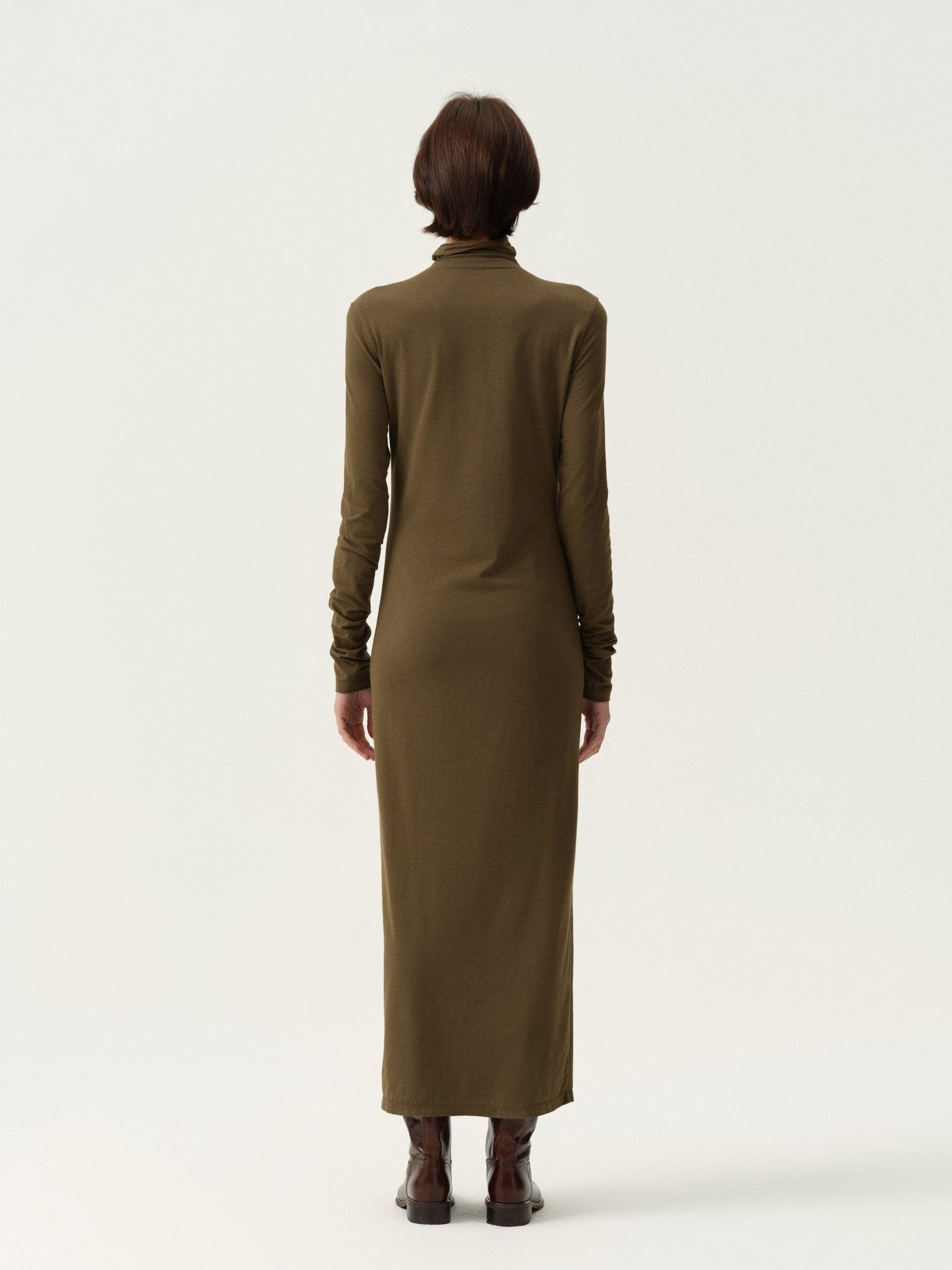 Tiitaa.com × Tiitaa: High Neck Dress(Check Below Same Price With Tmall） runway look in Brown
