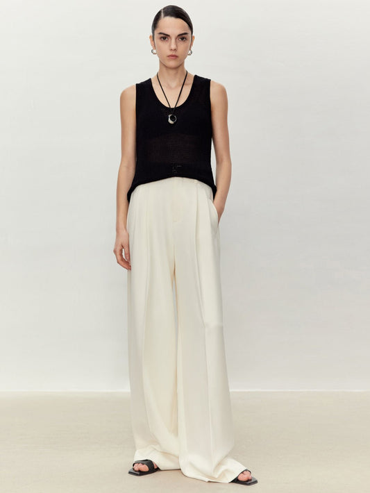 Tiitaa.com × Tiitaa: Waistless Straight Leg Pants in White(Check Below Same Price With Tmall） runway look in 6 - 8