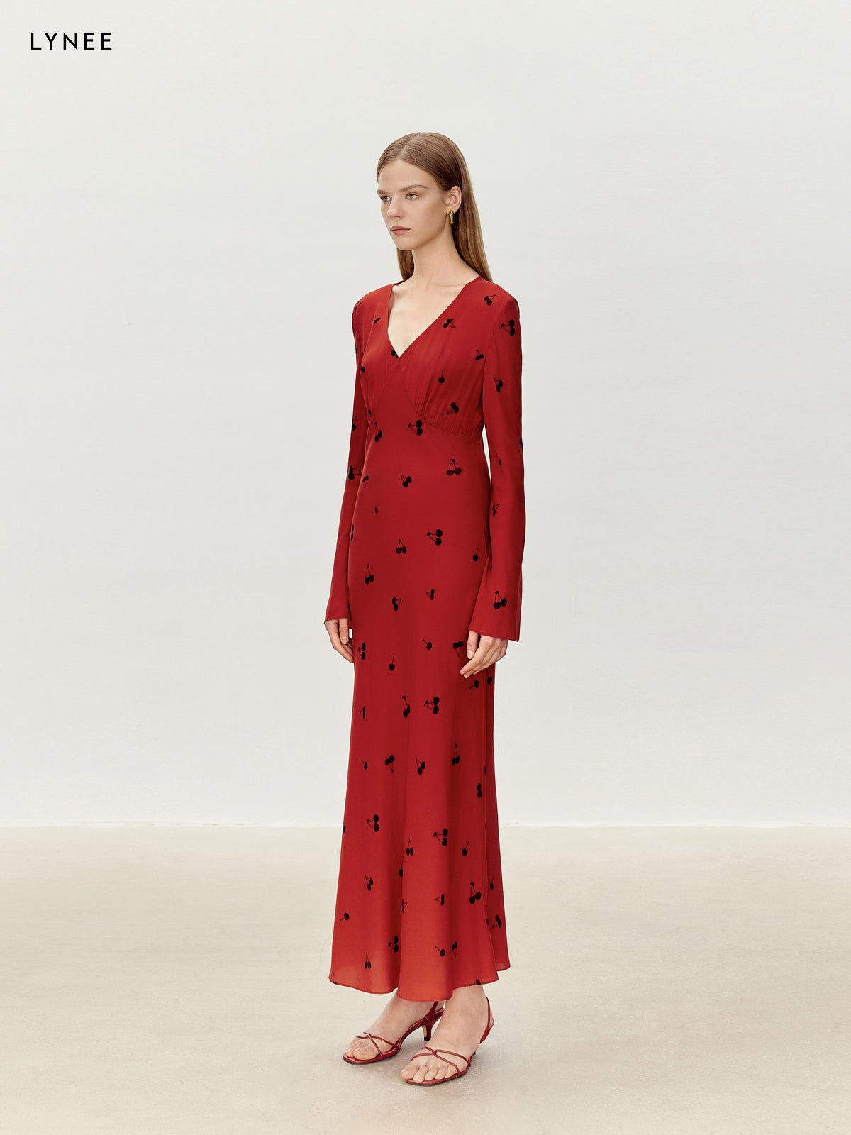 Tiitaa.com × Tiitaa: French Cherry Print Maxi Dress(Check Below Same Price With Tmall） runway look in 6 - 8