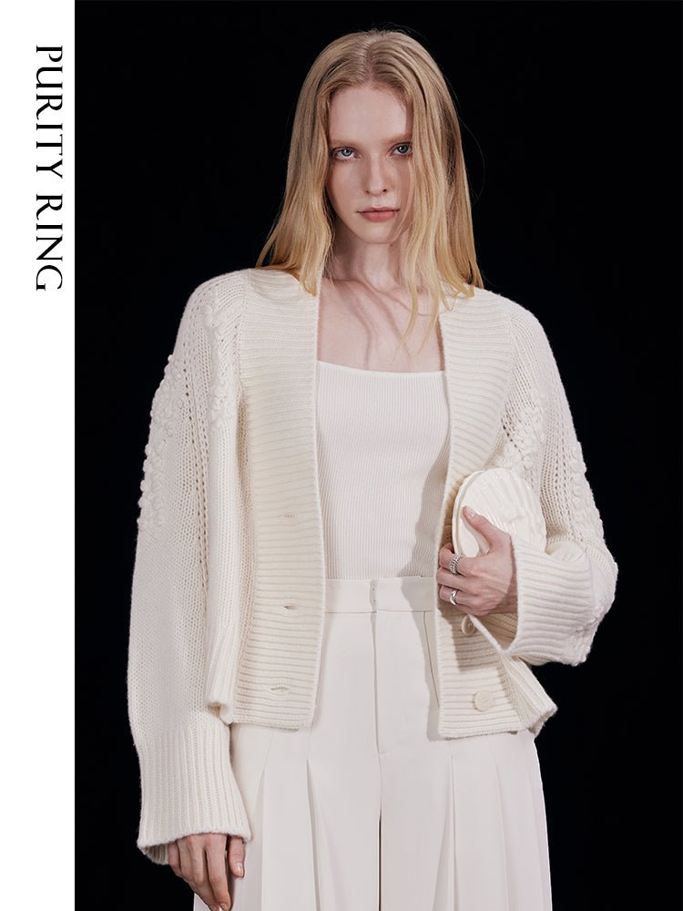 Tiitaa.com × Tiitaa: V - neck Off - shoulder Sweater(Check Below Same Price With Tmall） runway look in F