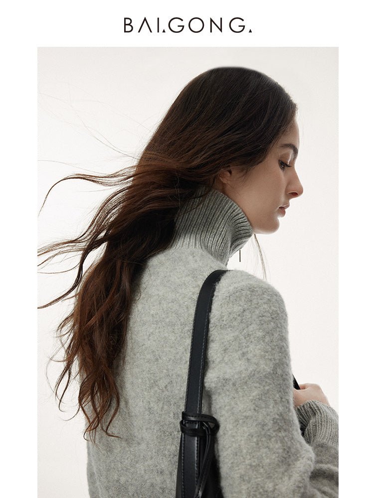 Tiitaa.com × Tiitaa: Short Pile Alpaca Wool Sweater(Check Below Same Price With Tmall） runway look in Gray