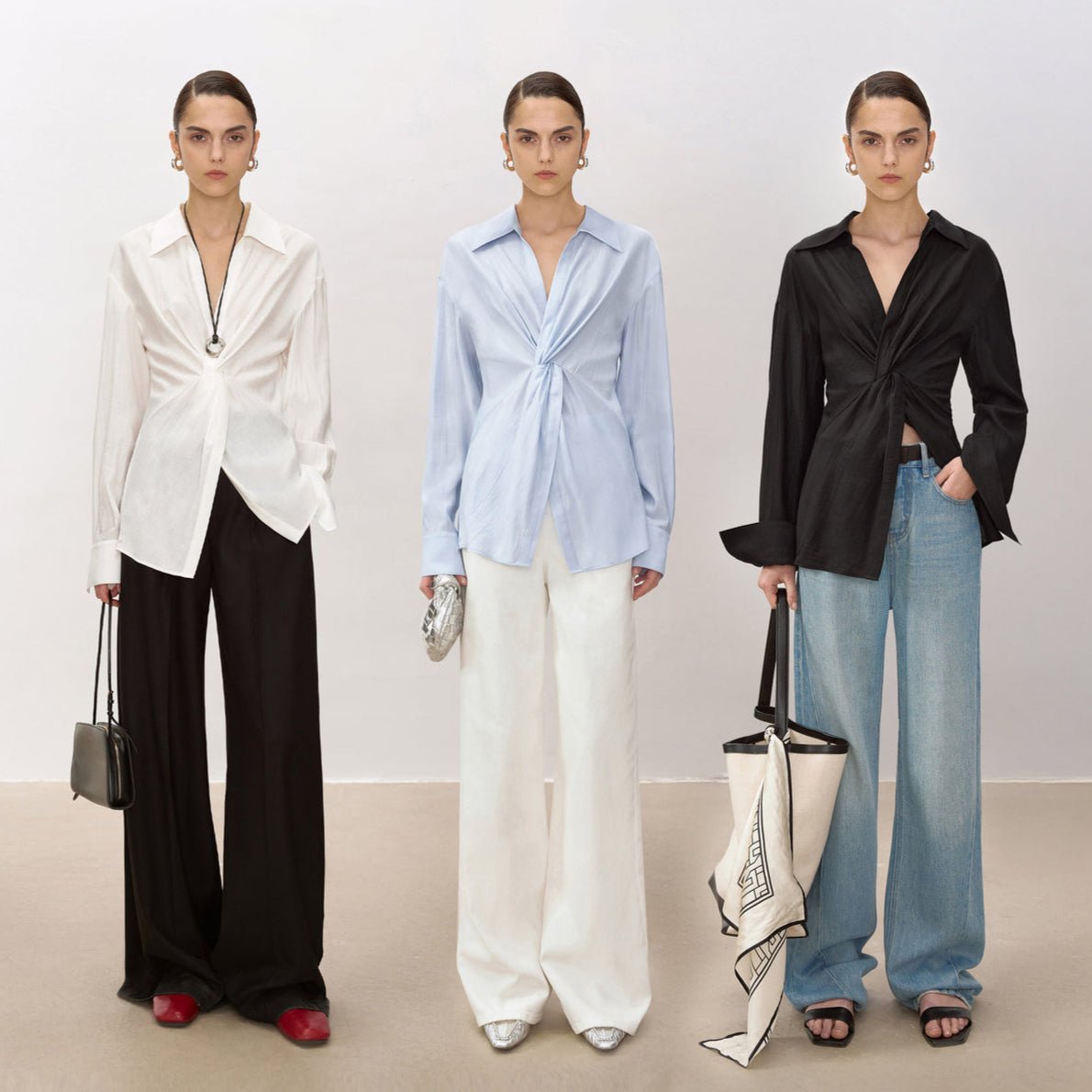 Tiitaa.com × Tiitaa: Minimalist Waisted Blouse(Check Below Same Price With Tmall） runway look in Blue