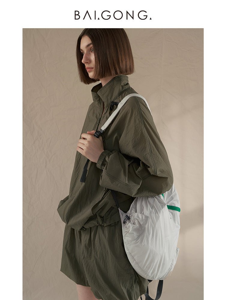 Tiitaa.com × Tiitaa: Pod Drawstring Shorts(Check Below Same Price With Tmall） runway look in Green