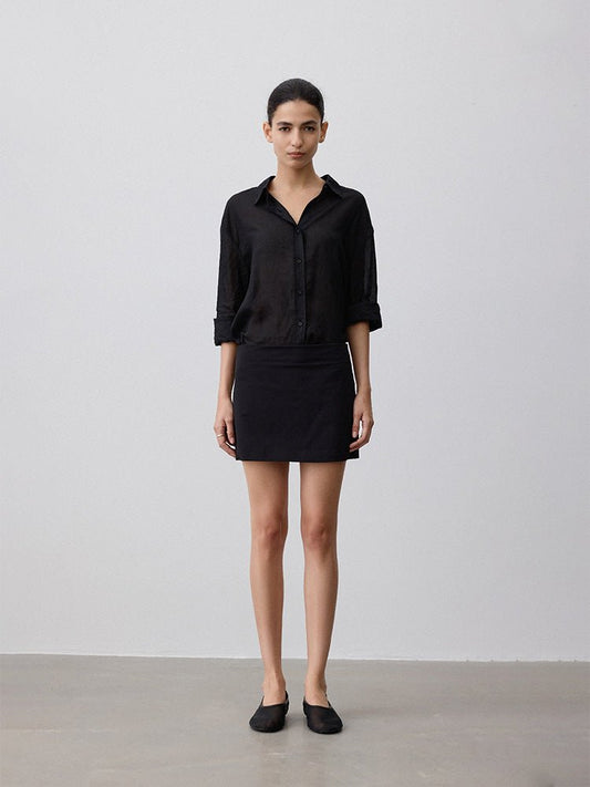 Tiitaa.com × Tiitaa: Textured A - line Skirt Short Dress(Check Below Same Price With Tmall） runway look in 6 - 8