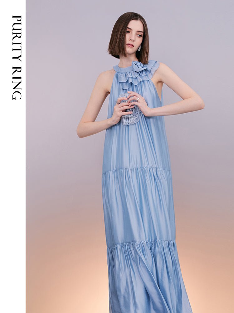 Tiitaa.com × Tiitaa: Soft Medieval Flower Neck Dress(Check Below Same Price With Tmall） runway look in 4