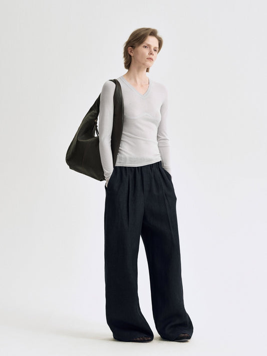 Tiitaa.com × Tiitaa: Contoured Loose - fitting Linen Pants(Check Below Same Price With Tmall） runway look in 4