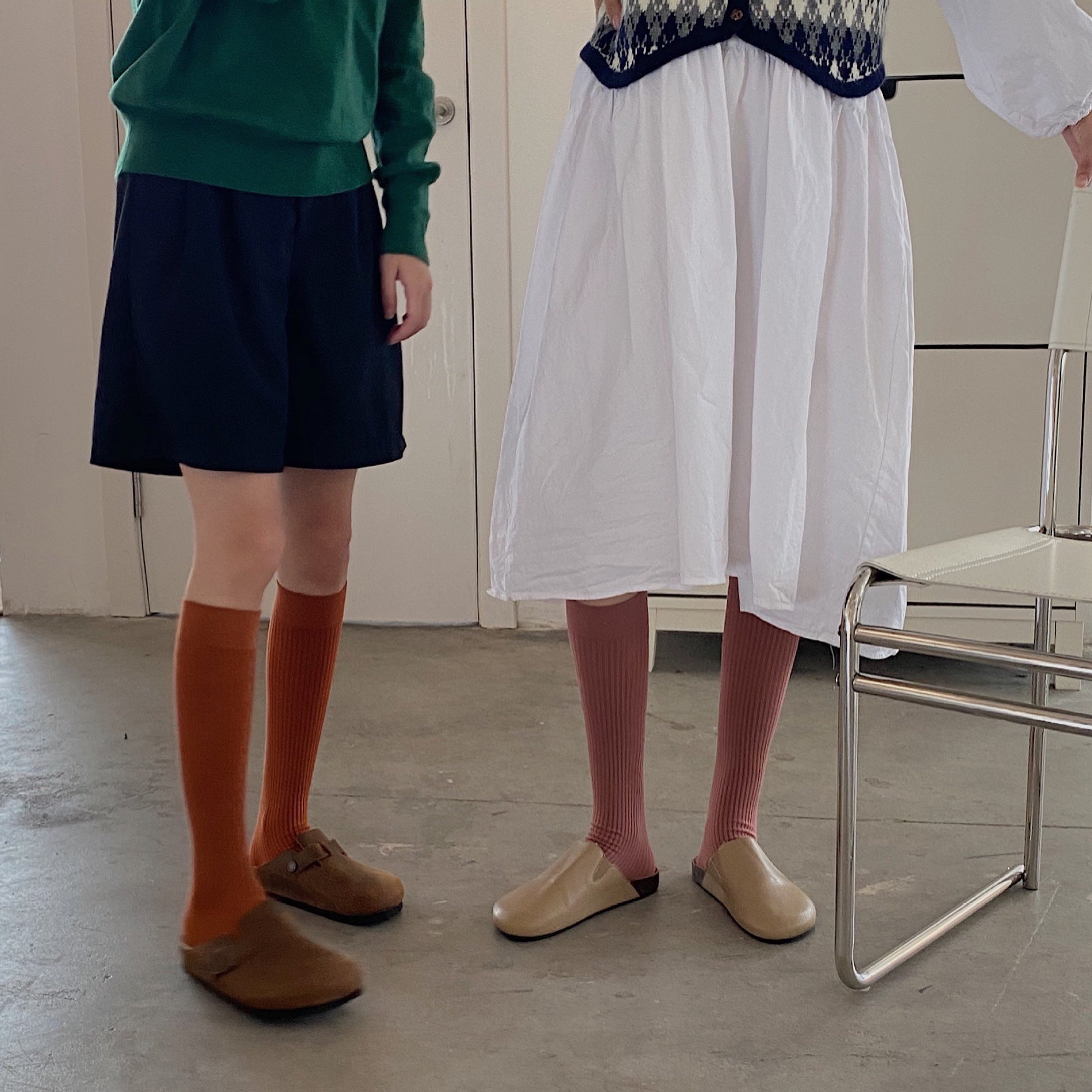 Tiitaa.com × Tiitaa: Basic Vertical Striped Mid - calf Socks runway look in Black