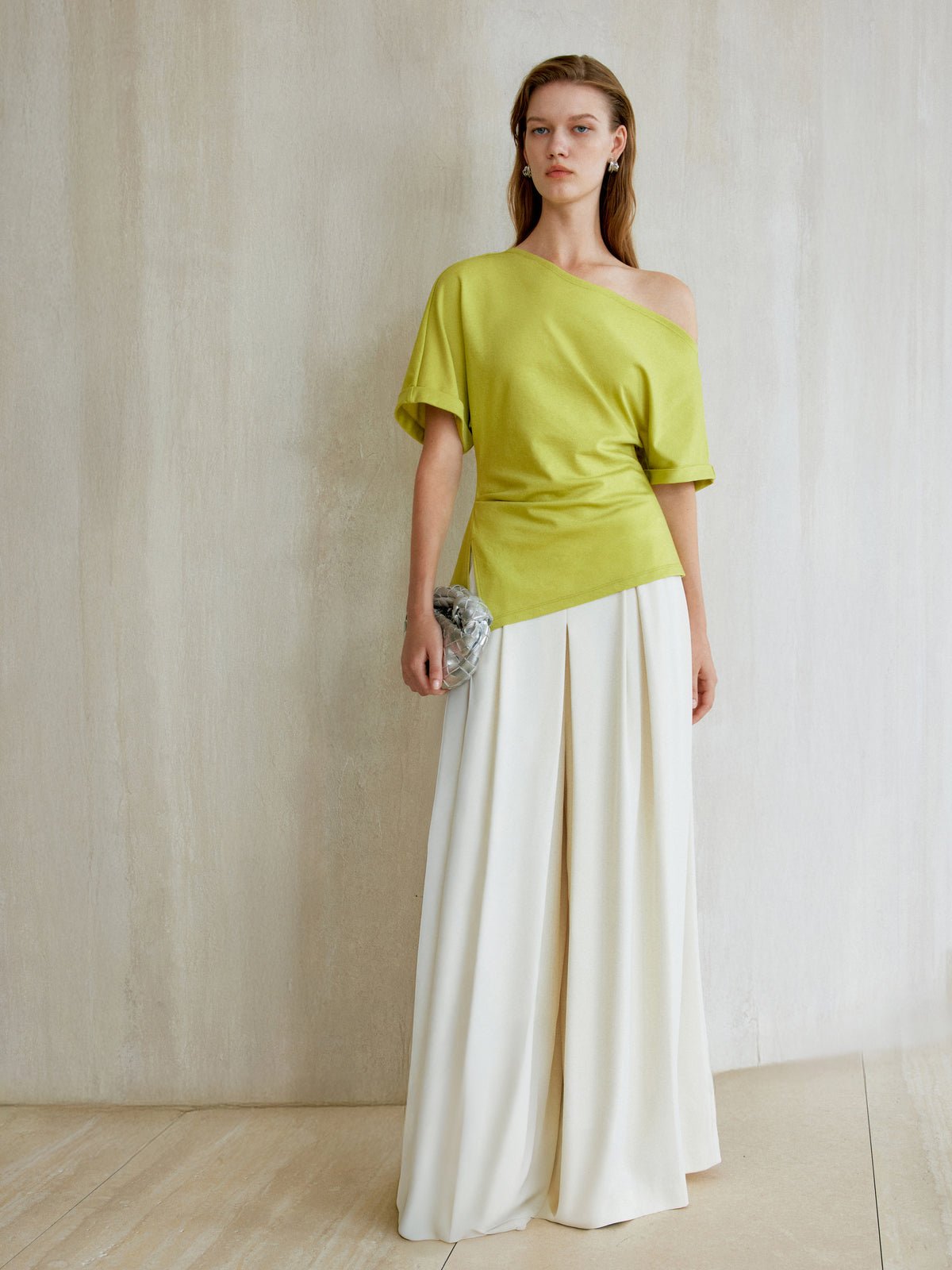 Tiitaa.com × Tiitaa: One - piece Neckline Cool - feeling T-shirt(Check Below Same Price With Tmall） runway look in Lime