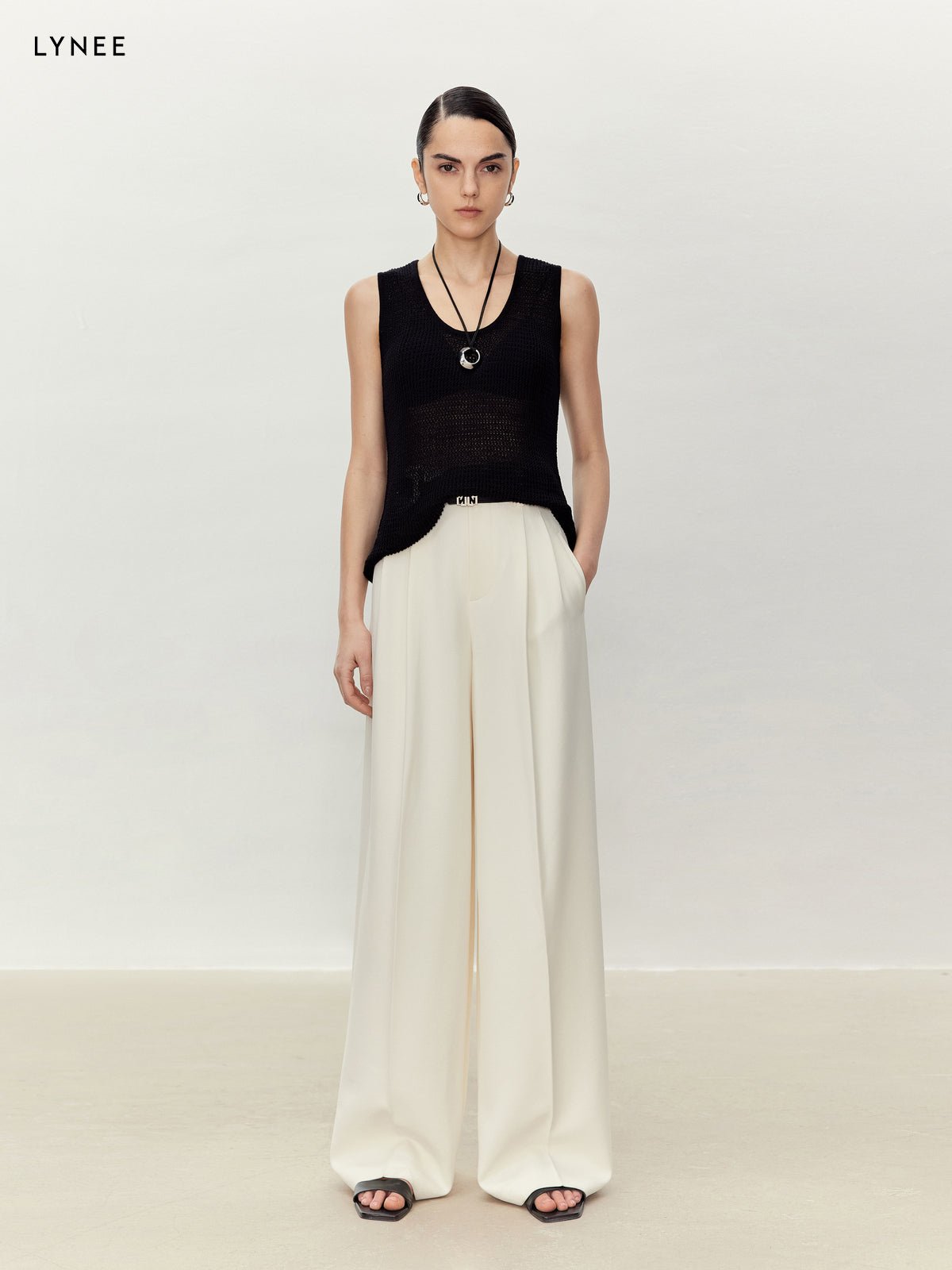 Tiitaa.com × Tiitaa: Waistless Straight Leg Pants in White(Check Below Same Price With Tmall） runway look in 6 - 8