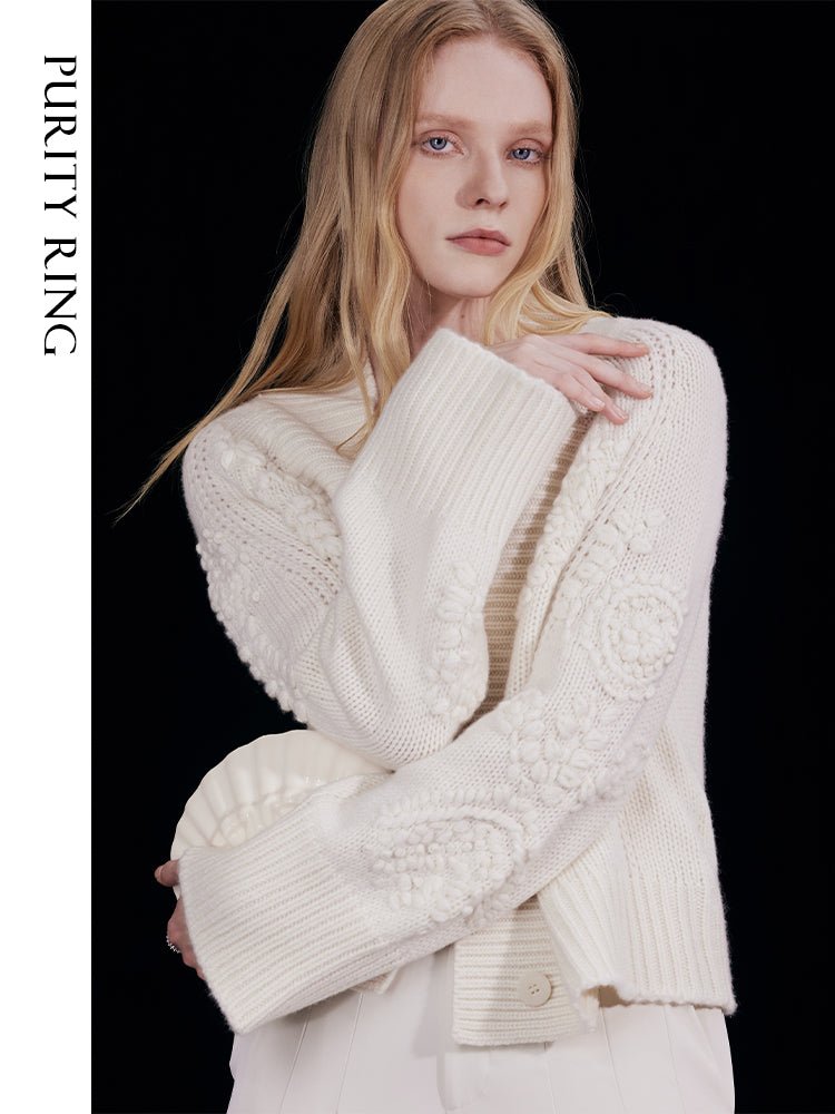 Tiitaa.com × Tiitaa: V - neck Off - shoulder Sweater(Check Below Same Price With Tmall） runway look in F