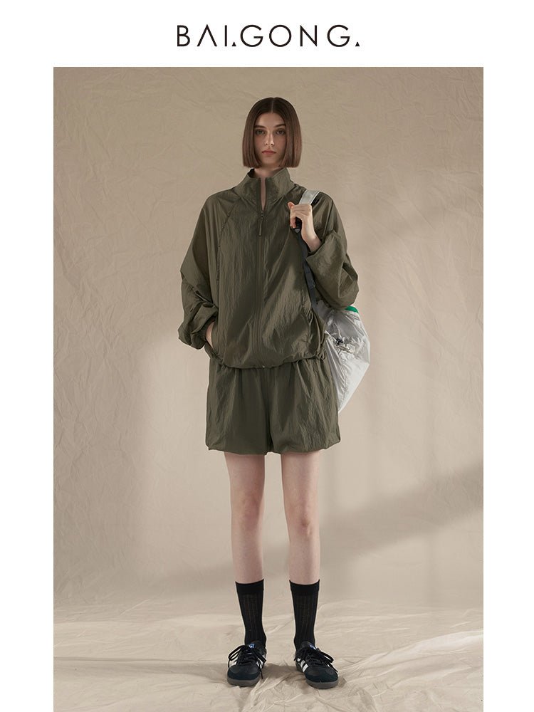 Tiitaa.com × Tiitaa: Pod Drawstring Shorts(Check Below Same Price With Tmall） runway look in Green