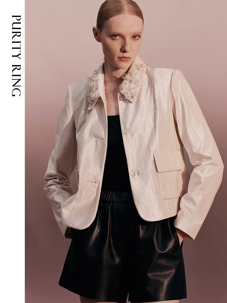 Tiitaa.com × Tiitaa: Silicone Beaded Lapel Jacket(Check Below Same Price With Tmall） runway look in 6 - 8