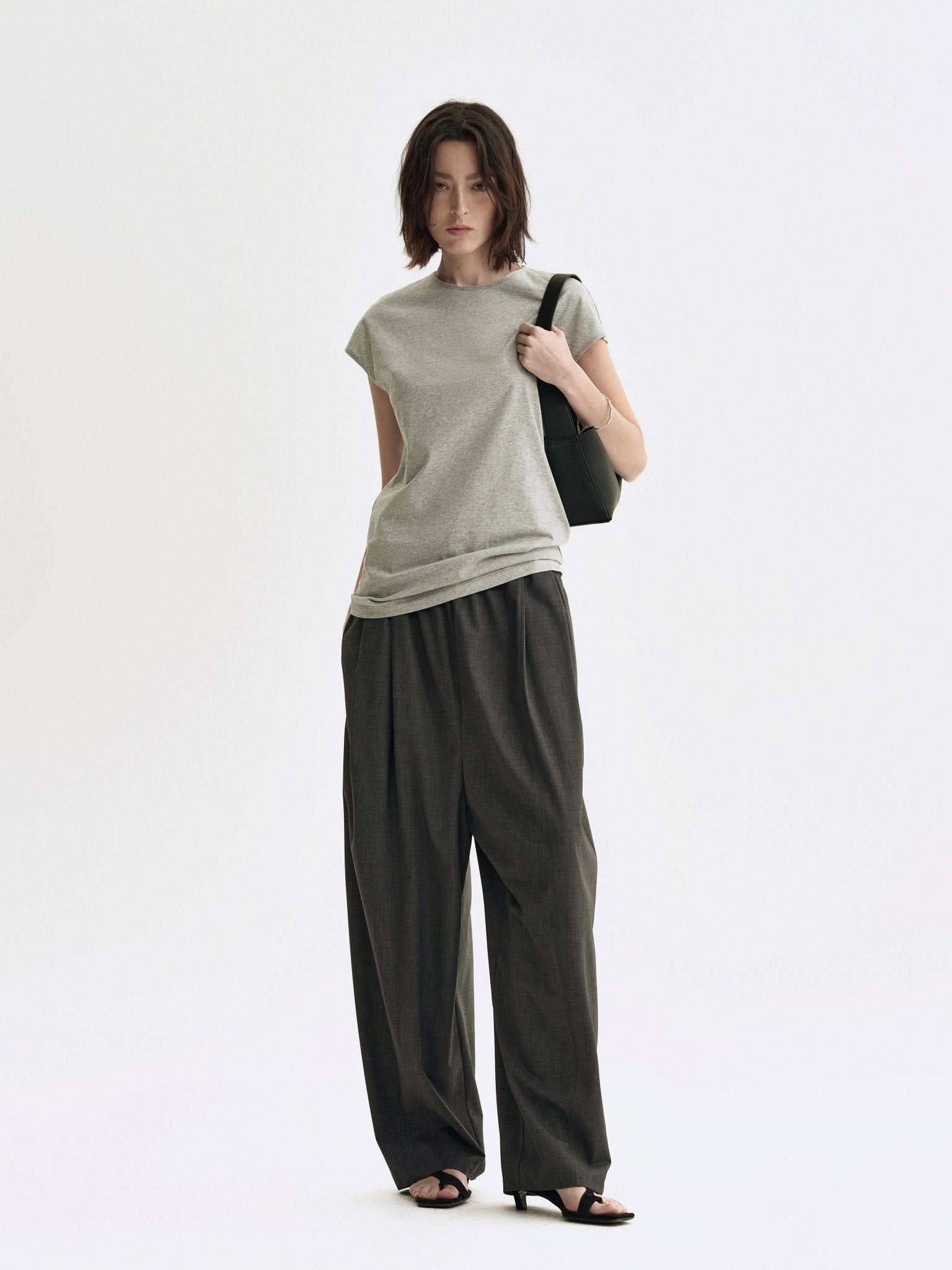 Tiitaa.com × Tiitaa: Loose Dash Sleeve Short Sleeve(Check Below Same Price With Tmall） runway look in White