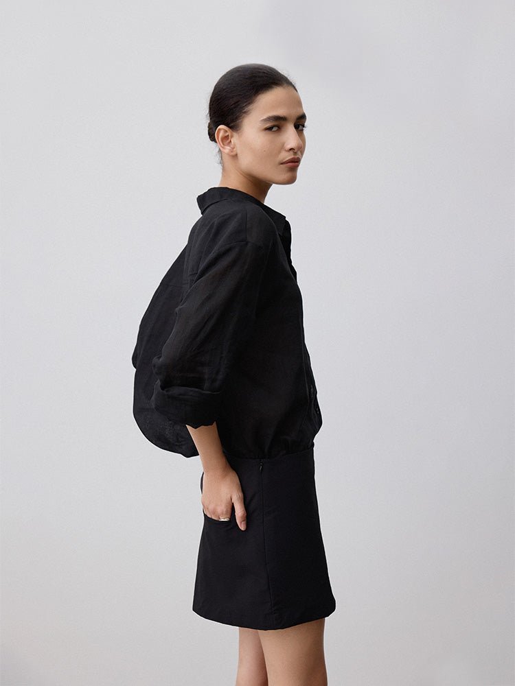 Tiitaa.com × Tiitaa: Textured A - line Skirt Short Dress(Check Below Same Price With Tmall） runway look in 6 - 8