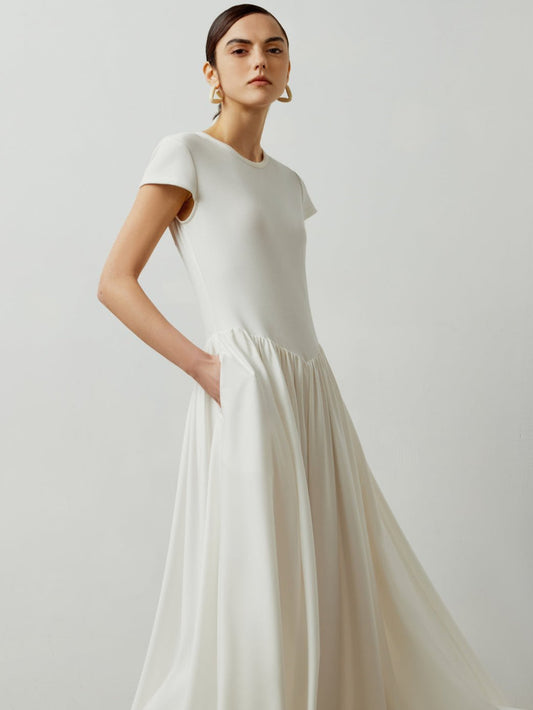 Tiitaa.com × Tiitaa: French Round Neck Dress(Check Below Same Price With Tmall） runway look in White