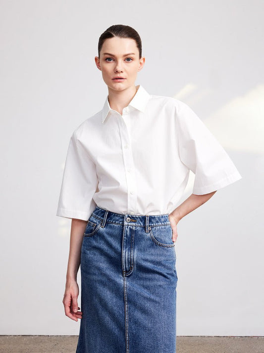 Tiitaa.com × Tiitaa: Five - quarter Sleeve Collar Shirt(Check Below Same Price With Taobao） runway look in 6 - 8
