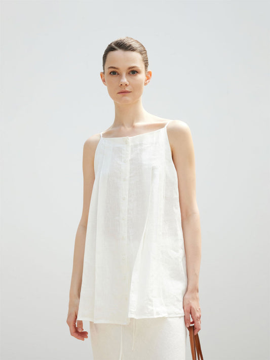 Tiitaa.com × Tiitaa: Linen Pressed Pleat Camisole(Check Below Same Price With Taobao） runway look in 6 - 8