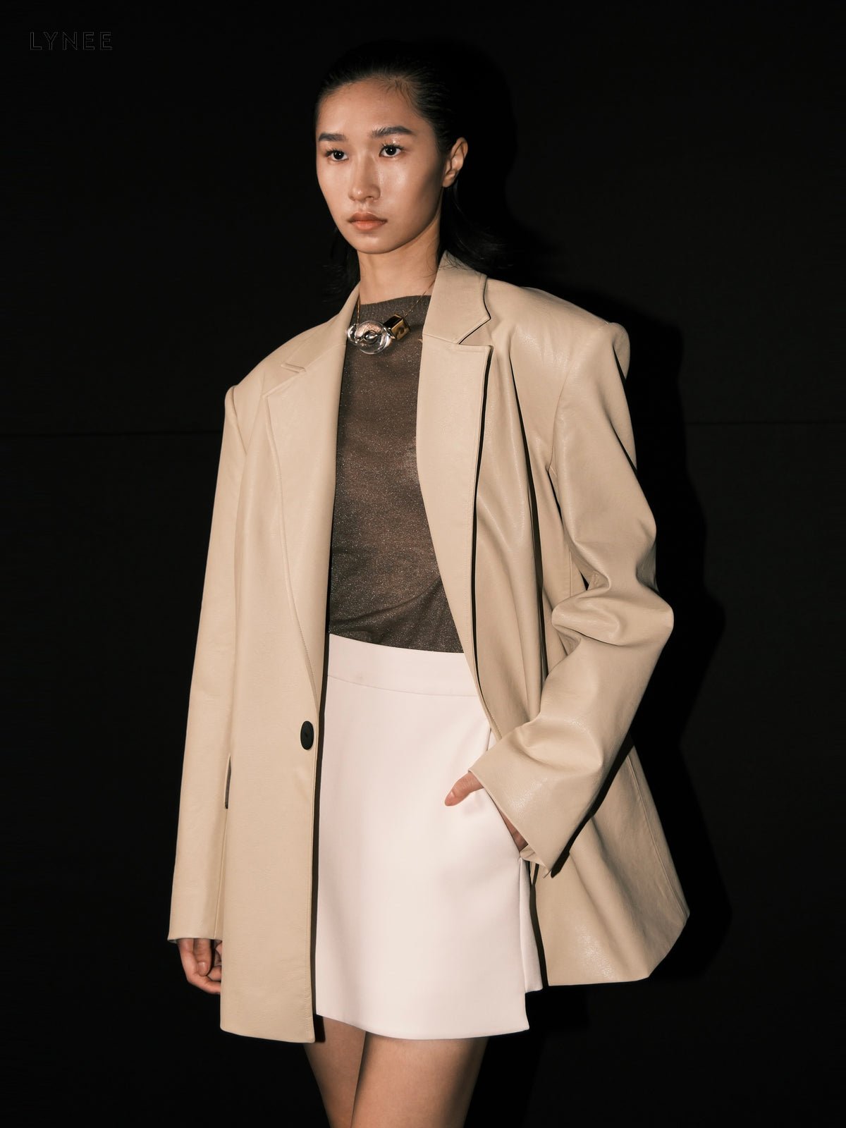 Tiitaa.com × Tiitaa: High - waisted A - line Culottes(Check Below Same Price With Tmall） runway look in White