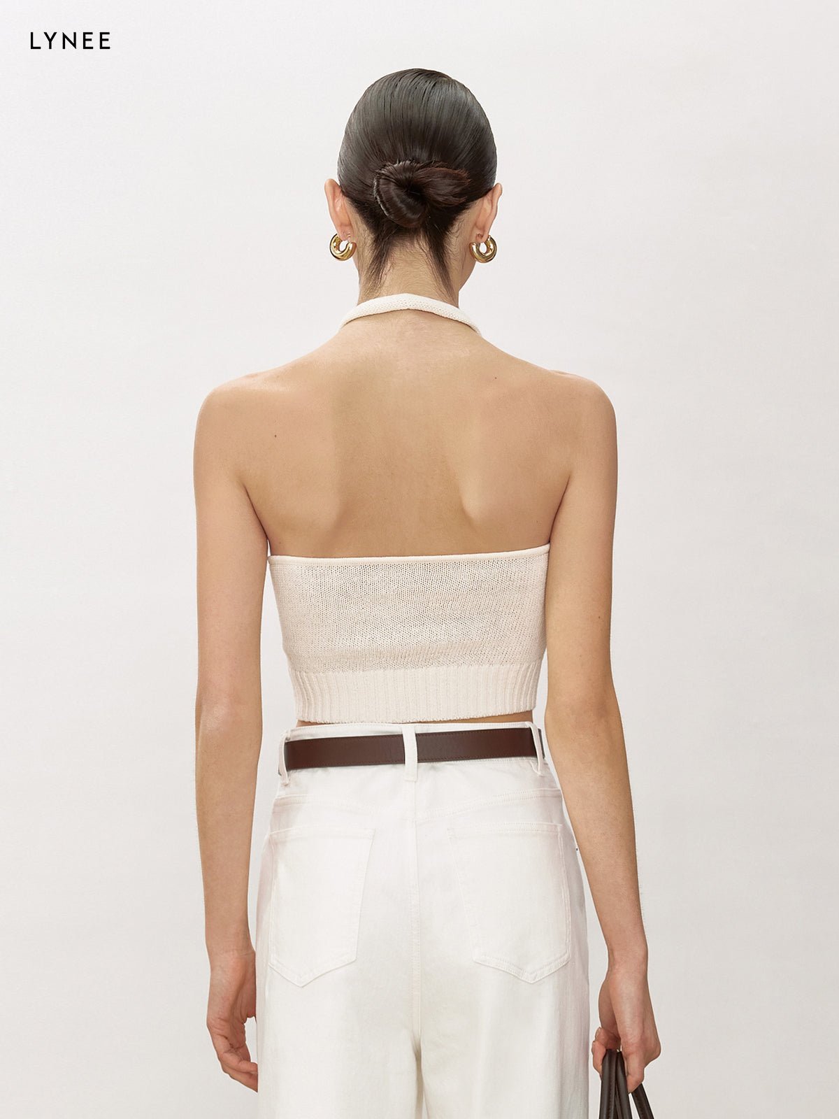 Tiitaa.com × Tiitaa: Linen Neck Undershirt(Check Below Same Price With Tmall） runway look in White