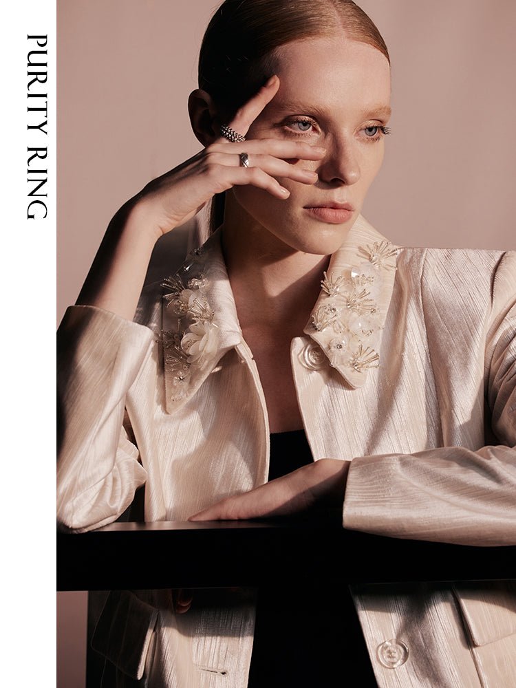 Tiitaa.com × Tiitaa: Silicone Beaded Lapel Jacket(Check Below Same Price With Tmall） runway look in 6 - 8