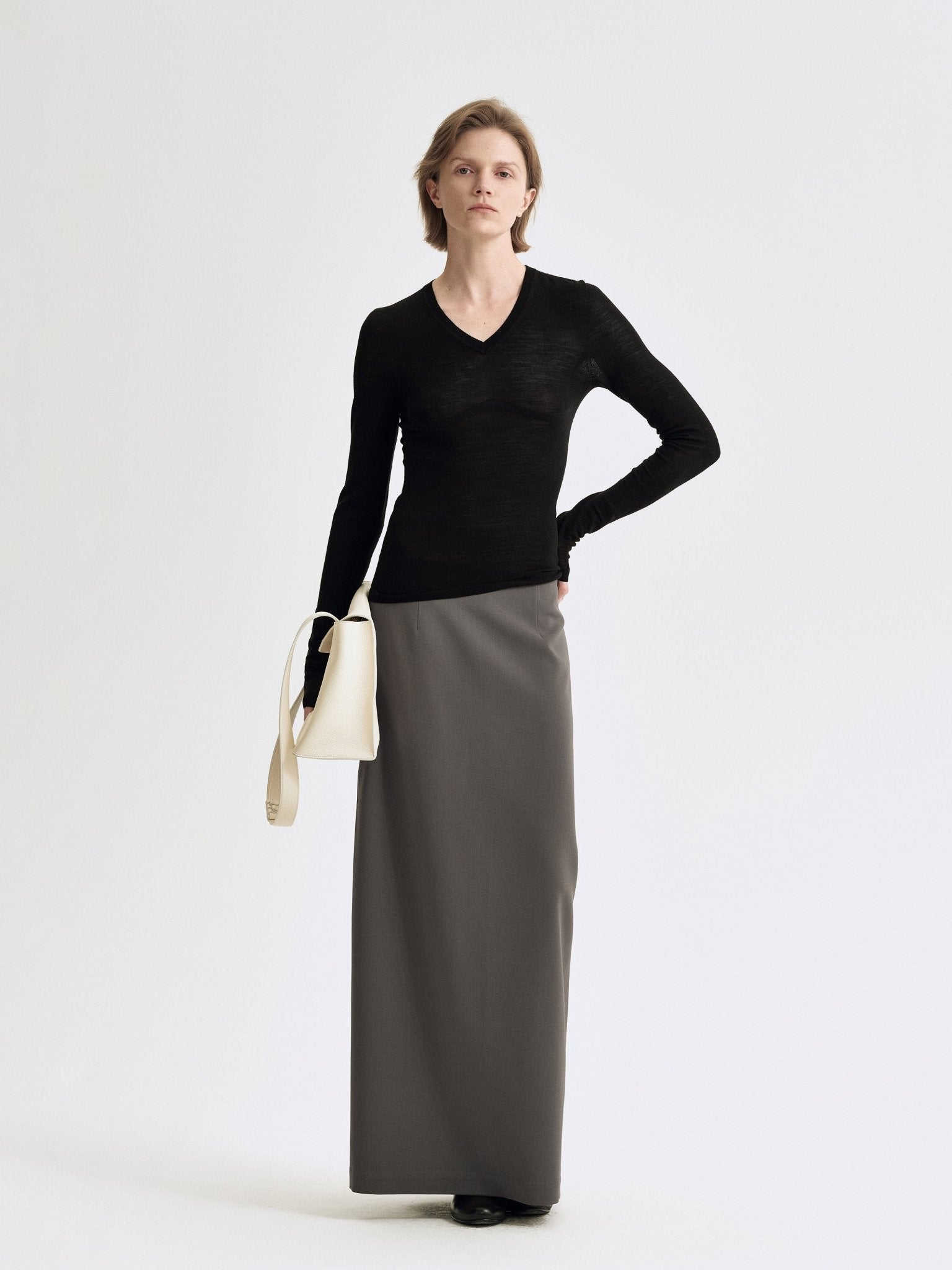 Tiitaa.com × Tiitaa: Wool Knit Shirt(Check Below Same Price With Tmall） runway look in Black