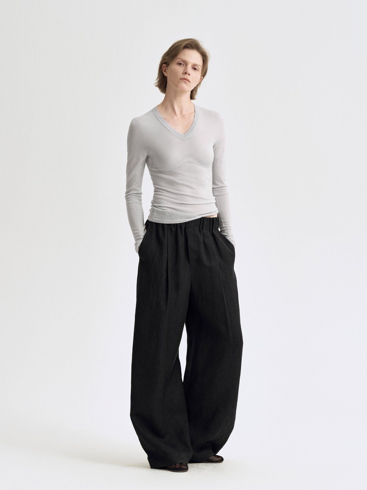 Tiitaa.com × Tiitaa: Wool Knit Shirt(Check Below Same Price With Tmall） runway look in Light Purple